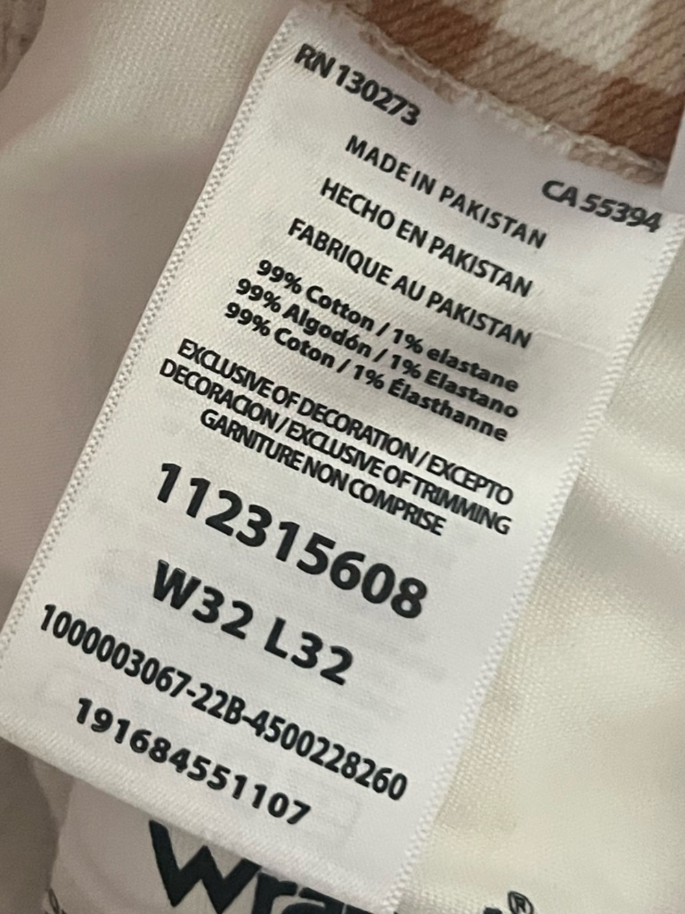 Wrangler Wanderer 622  Tan Gingham Check High Rise Flare Jeans 32 x 32 - Picture 10 of 12